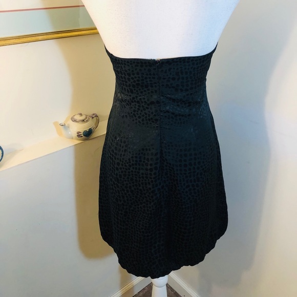 WHBM Black Silk Dress Strapless Size 2 - Picture 3 of 8